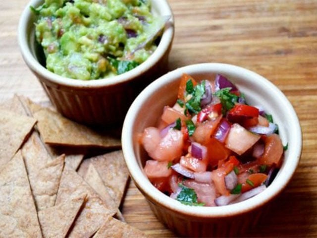 Tasty TexMex Challenge, cup of salsa and guacamole